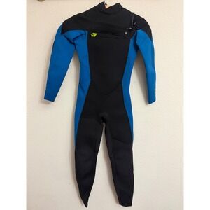O'NEILL Youth 3/2 NINJA CZ Wetsuit Fullsuit Black Blue Size 12 Boys Girls  NEW